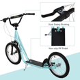 thumbnail image 4 of Adjustable Blue Kick Scooter for Ages 5+ – 16” Inflatable Wheel, Steel Frame, Dual Brakes, Outdoor & Indoor Ride-On Toy – Durable & Stable Design, 4 of 7