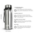 thumbnail image 3 of London Sip 25 oz Multi-Function Travel Mug and Tumbler Tea Infuser Water Bottle Fruit Infuser Flask Hot and Cold Double Wall Stainless Steel Coffee Thermos, Cosmic Silver, 3 of 4