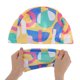 thumbnail image 5 of Gorro de natación geométrico irregular de nailon 1 Pc amarillo azul de Bargains únicos, 5 of 5