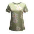 thumbnail image 2 of Patlollav Tops for Womens O-Neck Print Short Sleeve T-Shirt Casual Loose Blouse, 2 of 6