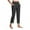 Black|7/8th, variant on Women's Active Capri Pants High Waist Pull-On Leggings Straight Leg Athletic Exercise Workout Capris, White L