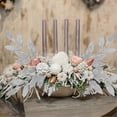 thumbnail image 5 of Zukuco 20 Pieces Silver Glittered Artificial Leaf Spray Picks 12" Tall for Christmas Winter Wedding Wreath Tree Floral Arrangment Vase Bouquets Table Centerpieces Decoration, 5 of 7