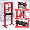 thumbnail image 6 of GARVEE 12-Ton H-Frame Hydraulic Shop Press,Heavy-Duty Floor Press with Adjustable Plates for Bending, Straightening,Bearing Removal & Automotive Repair, 6 of 7