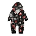 thumbnail image 5 of Fgnfyis Family Matching Pajamas Christmas Snowflake Print Hooded One Piece Pajamas Jumpsuit Loungewear, 5 of 6