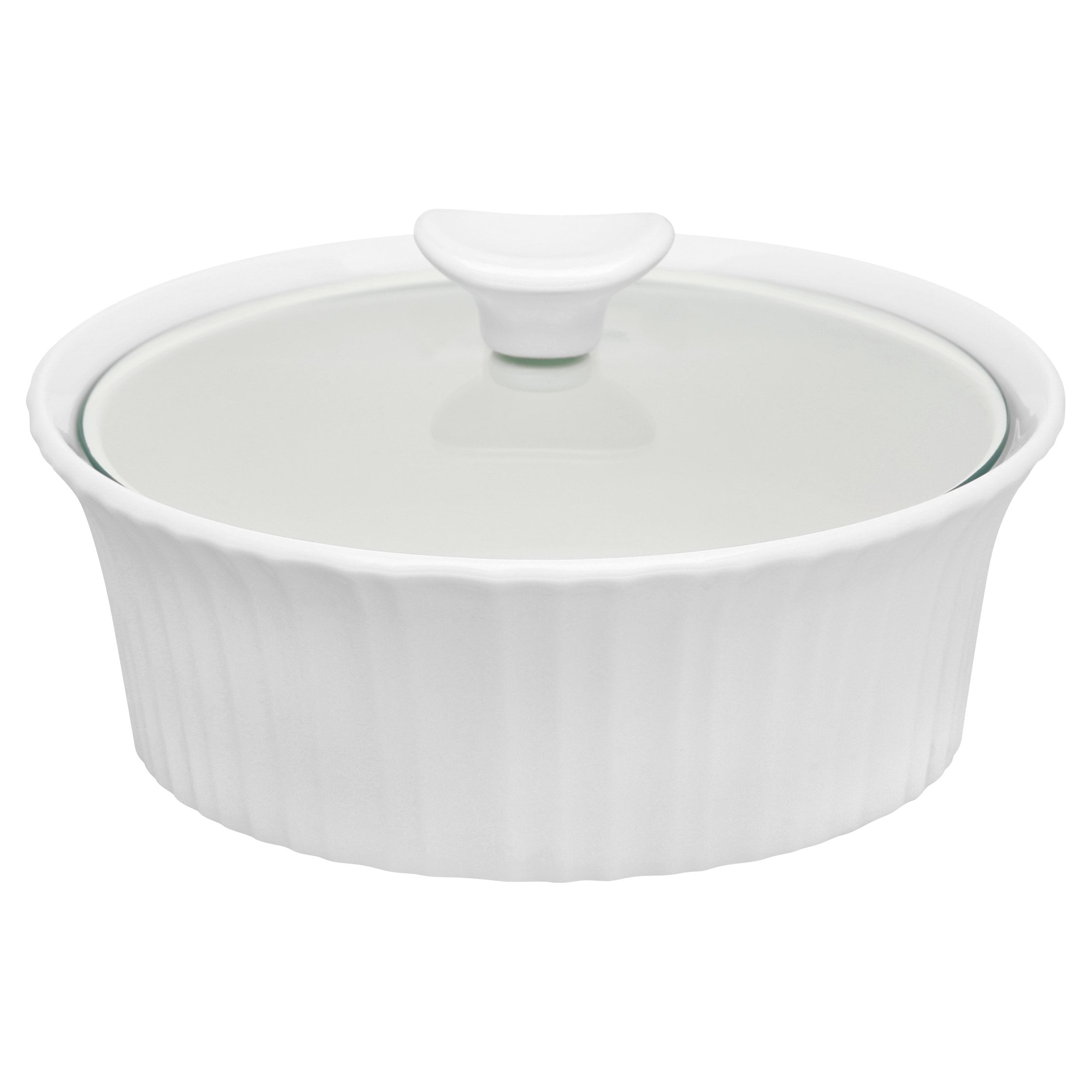 Vintage Corningware French White Covered Casserole Dish 11" 