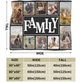 thumbnail image 2 of AISENIN Custom Blanket Family Picture Personalized Family Blanket Adults Customize Blanket Birthday Christmas Gift Customizable for Dad Mom Nana Kids Dogs Friends, 2 of 5