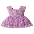 thumbnail image 1 of Robe de Fête pour Fille Bébé Enfant Manches Volantes à Plumes Robe Princesse, 1 of 7