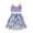 Purple, variant on IROINNID Toddler Girls Sleeveless Tops Rainbow Tie-Dyed Ruffles Skirt Suit