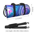 thumbnail image 2 of Sikiie Swirl Blue And Purple Duffel Bag, Travel Bag, Sports Gym Bag - Ideal for Sports, Gym, Overnight Stays, 2 of 6