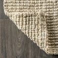thumbnail image 4 of JONATHAN Y NATURAL FIBER 2 x 14 Runner Rug, Pata Hand Woven Chunky Jute - Light Ivory, NRF102B-214, 4 of 6