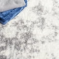 thumbnail image 6 of SAFAVIEH Lindsay Laird Abstract Polyester Shag Runner Rug, Ivory/Grey, 2'2" x 8', 6 of 7
