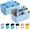 Light Blue, variant on 2 Pack Plastic Caddy with Handle, Stackable Storage Organization for Cleaning, Bath, Makeup, Art, Craft, Stationery, Classroom and Office, Portable Tote Organizer