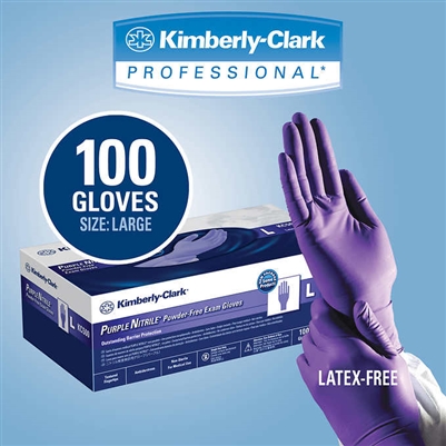 SuperTouch Purple Nitrile Gloves Box of 100 Medium