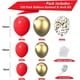thumbnail image 2 of Kit de guirnalda de globos de látex rojo y dorado, 120 piezas de diferentes tamaños en pulgadas, globo de confeti y oro metálico rojo mate para compromiso, San Valentín, espectáculo nupcial, 2 of 5