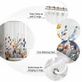 thumbnail image 3 of Blue and Shower Curtain, 66" x 72", Yellow Poppy Watercolor Floral Plants Waterproof Bathroom Curtain Washable Shower Curtain Set with 12 Hooks, 3 of 6