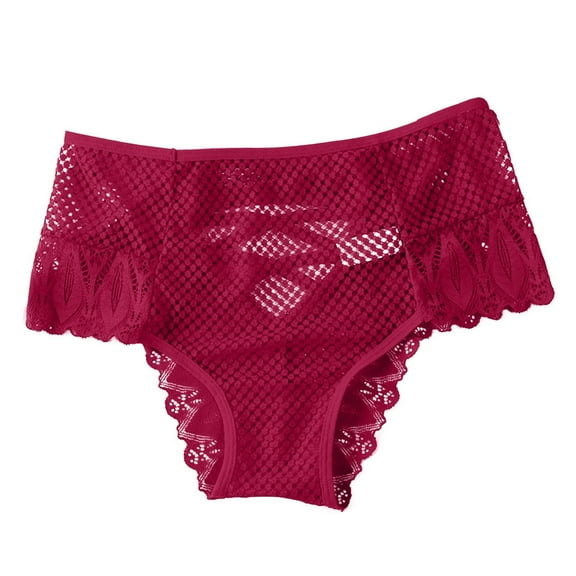 Hfnxid Women Floral Lace Panties Butterfly Criss Cross Seamless Bikini Panties Brief