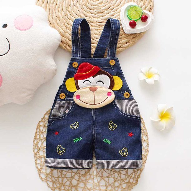 IENENS, 1 unidad de verano para niños, ropa para bebés, pantalones cortos, pantalones para niños pequeños, pantalones cortos de mezclilla, pantalones vaqueros, monos, monos Tan Jianjun unisex