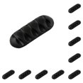thumbnail image 1 of Bearachild Cable Clips Wire Organizer Wear-resistant Elastic Cord Holder Waterpoof Office Cables Wires-Home Tie Cords Adhesive Management tipo 17 5 Agujeros 10piezas, 1 of 6