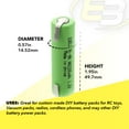 thumbnail image 7 of Exell 1.2V AA Size 2200mAh NiMH Rechargeable Battery  w/ Tabs, 7 of 7