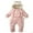 Light Pink, variant on Gyujnb Girls Winter Jacket, Girls Winter Snowsuit Insulated Padded Jumpsuit with Attached Mittens and Booties Double Zipper for Baby Toddler Warm Outfit,Size:0-3 Months