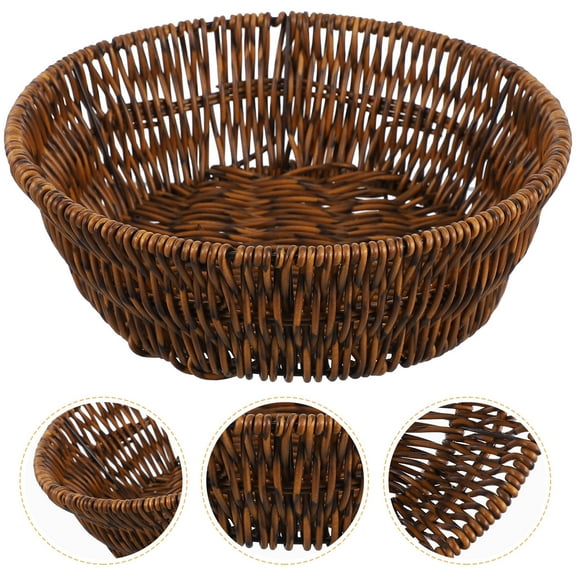 ADDHAT Large Woven Basket Woven Basket Iron 1Set