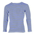 thumbnail image 1 of MHFRRA Camiseta Informal de Manga Larga con Cuello Redondo y Estampado a Rayas para Mujer y Hombre Azul, 1 of 6