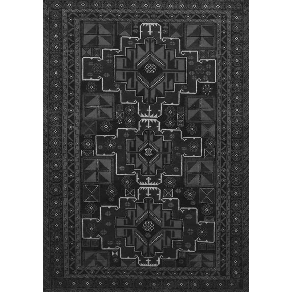Ahgly Company Indoor Rectangle Persian Gray Traditional Area Rugs, 7' x 10'