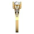 thumbnail image 3 of Solitaire with Accents Engagement Ring for Women - 2.21ct Moissanite in 14K Yellow Gold Promise Ring, 3 of 6