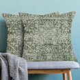 thumbnail image 3 of Boho Pillow Covers 18x18, Sage Green Cream Ethnic Design Outdoor Decorative Throw Pillows for Couch, Carpet Pattern Decor Cushion Cover 2 Pcs Farmhouse Linen Pillowcase for Bed Car Safa, 3 of 6