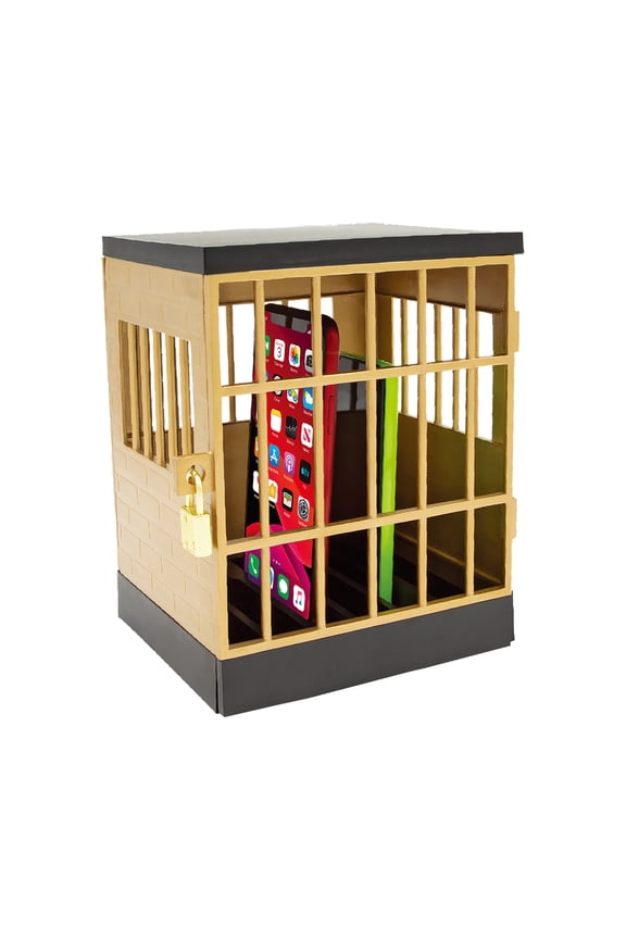 Brick Style Phone Jail Look up with Padlock and Keys