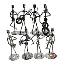 Little Iron Art Musician -Music Band Crafts Home Office Desk Decoration Birthday Gift 8 Pack, Table Ornaments