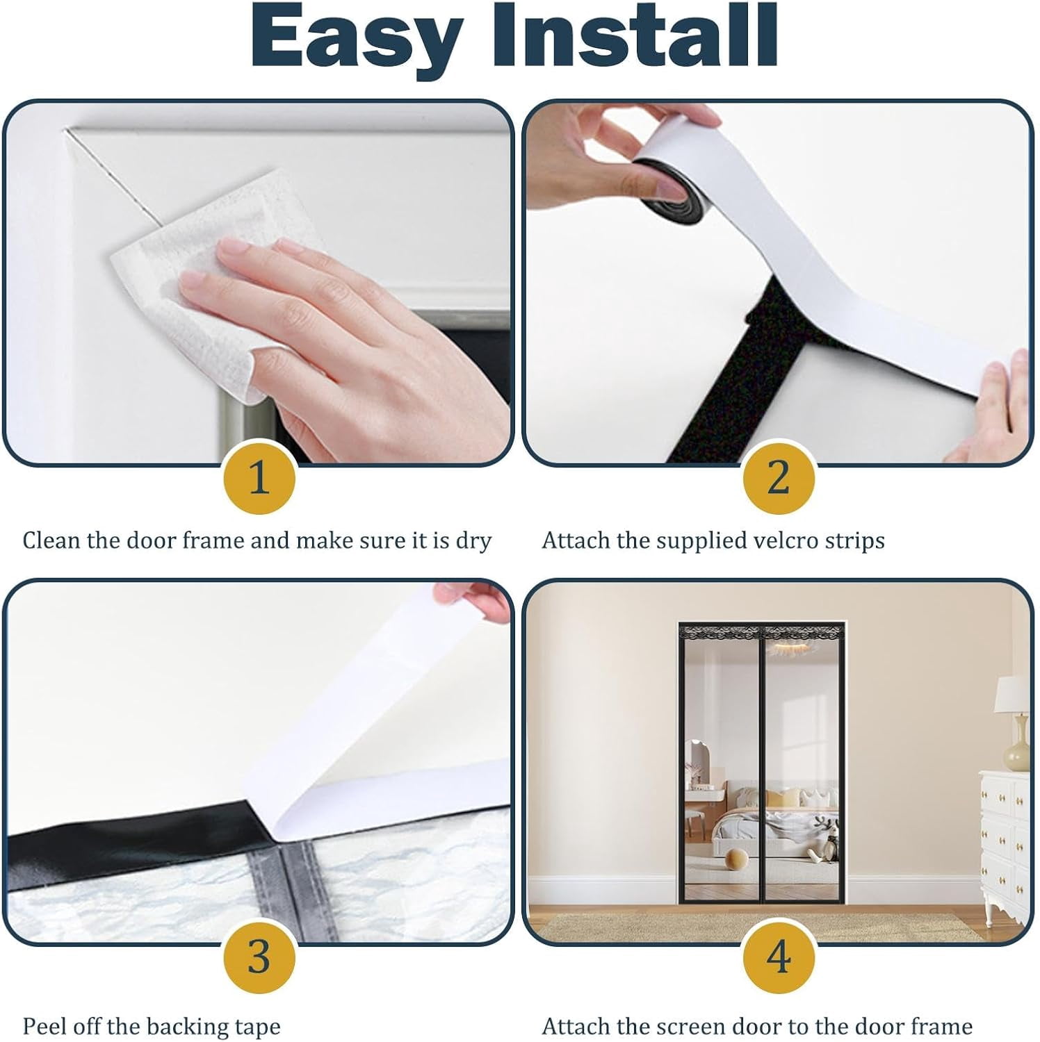 Magnetic Thermal Insulated Door Curtain Transparent Door Cover Self-Closing Keep No-drill Door Curtain for Home Use EVA Magnetic Door Curtain
