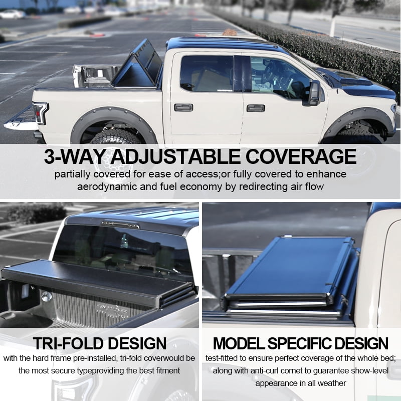 Spec D Tuning 5 5 Short Bed Tonneau Cover Hard Tri Fold For 2014 2018 Tundra Sr5 Ltd Crewmax Walmart Com Walmart Com