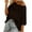 Black, variant on Alkepwun Summer Coverups for Women Sexy Hollow Out Crochet Pullover Tops Casual Loose Off the Shoulder Short Sleeve Sweater