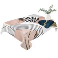 thumbnail image 2 of Boho Geometric Table Cloth Waterproof Tablecloths, Modern Abstract Art Tropical Striped Tablecloth Dining Table Cover for Kitchen Party Tabletop Outdoor, Rectangle Tablecloth 52x70 Inch, 2 of 9