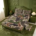 thumbnail image 2 of meiyoeat Camouflage Duck Initial E Bed Sheets For Boys,Country Farmhouse Hunting Themed Full Size Sheets,4pcs,1 Flat Sheet,1 Fitted Sheet and 2 Pillowcases, 2 of 6