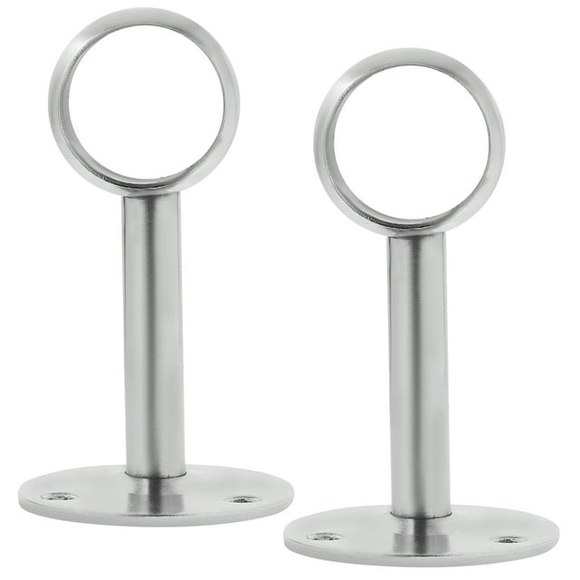Shisuyan 2 Pcs Supports de Poteau de Placard Douille en Acier Inoxydable Rideau de Douche Tringle Plate