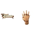 thumbnail image 1 of Sofá Cama De Madera En Miniatura Y Escultura De Mano Entrelazada Para Casa De Muñecas, Salón, Dormitorio, Estantería, Mesa, Figuras De Amantes De Almas Gemelas., 1 of 8