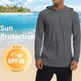 thumbnail image 6 of Men's Long Sleeve Shirts UV UPF 50+ Sun Protection Quick Dry Shirt Rash Guard Mesh Fishing Athletic T-Shirts Dark Gray L, 6 of 8