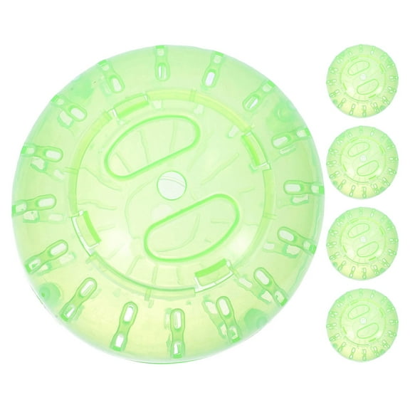DINHEAROM Running Hamster Wheel 5Pcs 4.7In Green Abs Interactive Ball