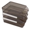 thumbnail image 4 of Egg Storage Container Multipurpose Translucent Stackable Large Capacity Drawer Type Egg Organiser for Fridge 3 Layer, 4 of 10