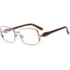 Madison Avenue Women's Square Eyeglasses, MAL107, Brown, 52-16-135