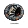 thumbnail image 5 of 3D Halloween Rug, Spooky Ghost 3D Illusion Quilted Round Mat, Soft Non-Slip Fabric Modern Home Decor,35", 5 of 5