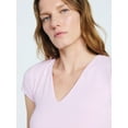 thumbnail image 4 of Scoop Women's and Women's Plus Refined Contour V-Neck Tee, Sizes XS-4X, 4 of 5