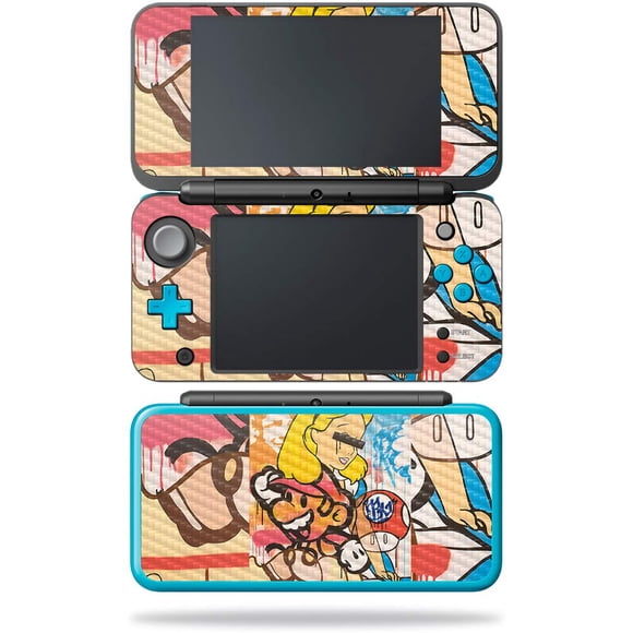 MightySkins Carbon Fiber Skin for Nintendo New 2DS XL - Urban Night | Protective, Durable Textured Carbon Fiber Finish | Easy to Apply, Remove, and Change Styles | Made in The USA
