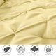 thumbnail image 3 of Juego de edredón de 7 piezas con pliegues para dormitorio, hogar, residencia universitaria, apartamento, tamaño King, color amarillo, 3 of 5