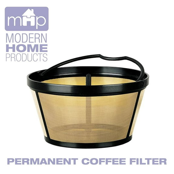 Permanent Basket-Style Gold Tone Coffee Filter Designed for Mr. Coffee 10-12 Cup Coffeemakers