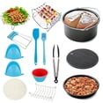 thumbnail image 1 of 17PCS Accessories For Air Fryer Cooking Basket Pizza Pan/Cake Plate Racks, 1 of 11