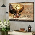 thumbnail image 5 of HFDF Motivational Bald Eagle Wall Art Christian Flying American Bald Eagle Gift Picture Decor Inspirational Cross Eagle Quotes Painting for Office Bedroom Living Room Artwork 16x12inch Framed, 5 of 6