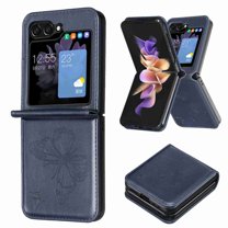 for Samsung Galaxy Z Flip 5 5G Wallet Case, [Butterfly Pattern] PU Leather Wallet Case Flip Protective Phone Case Cover with Kickstand Function for Samsung Galaxy Z Flip 5 2023, Blue